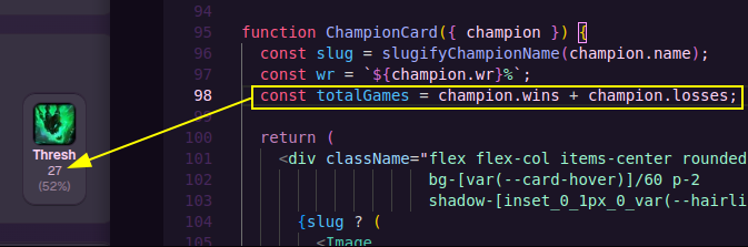 the one organic line in the entire codebase
